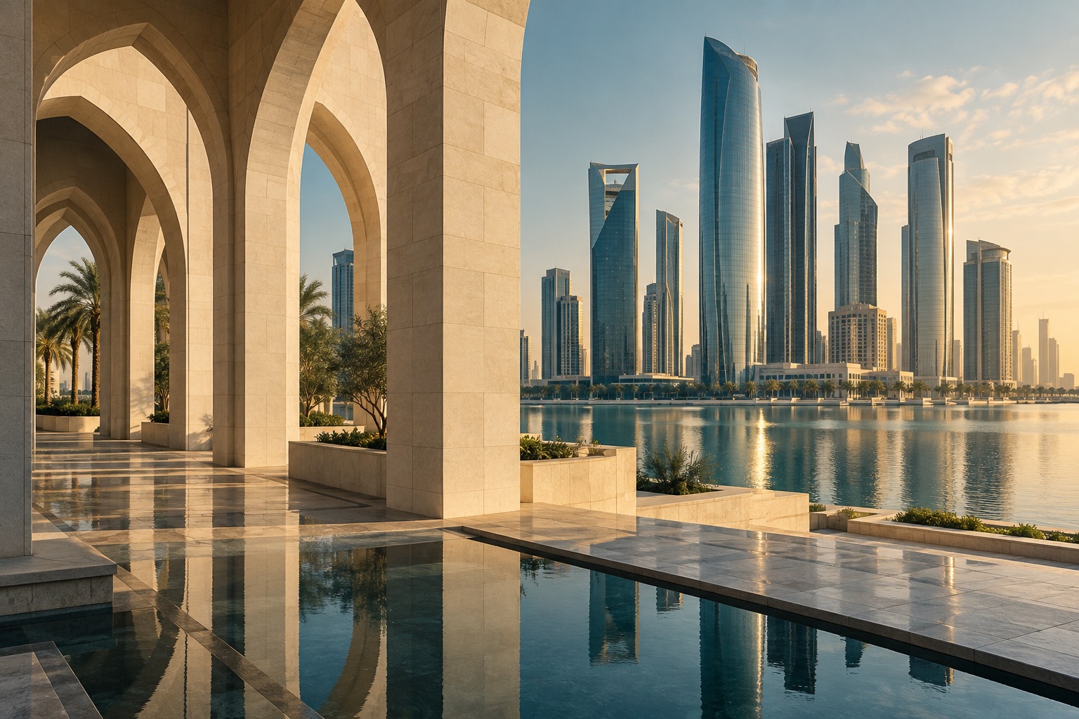 An imagined contemporary Gulf business district